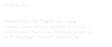 Perspectiva


Mi destino es la línêa lánguida que conjuga
la extensa concurrencia de un plano ahora lacio
con la hondura abisal de su ardiente sed de espacio,
por el tuyo apagada en común punto de fuga.
